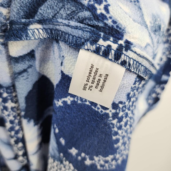 Lane Bryant blue floral wrap front tunic top short bell sleeves Plus Size 22 NWT - Picture 3 of 5